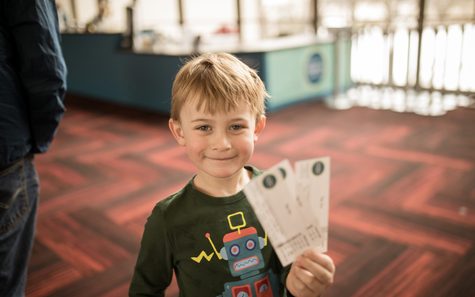 Child at CTC with tickets