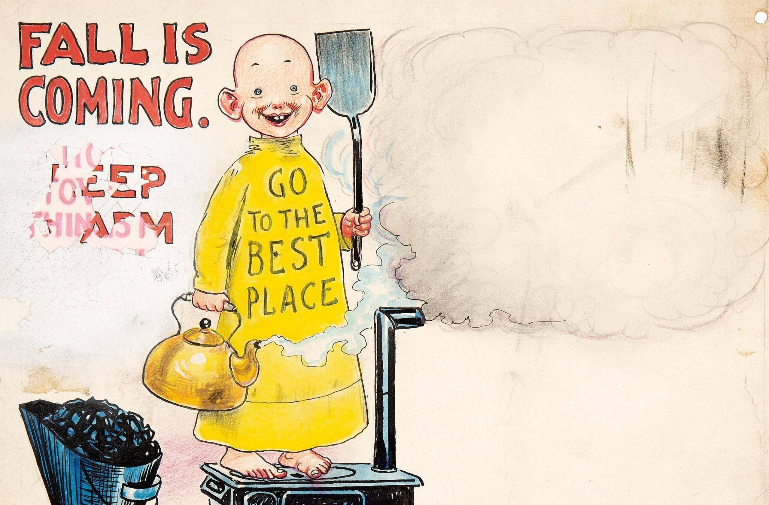 Richard F. Outcault - The Yellow Kid Advertising Illustration Original Art (c. 1900-1910s)