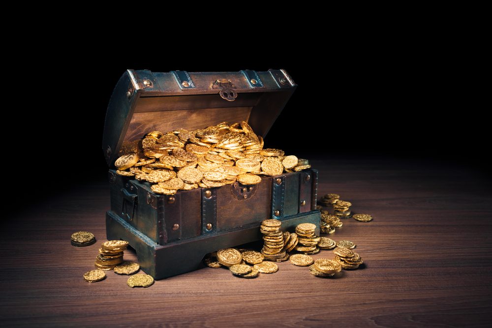 Treasure Chest with Coins